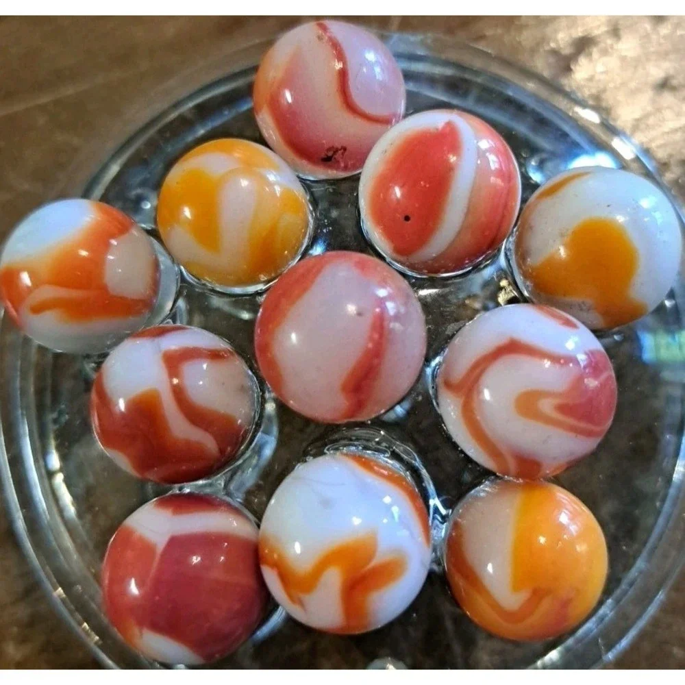 Lot Of 11 Estate Sale‎ Marbles 3 UV Reactive